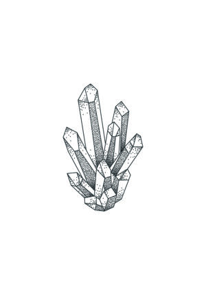 Ilustración minimalista de cristal artístico