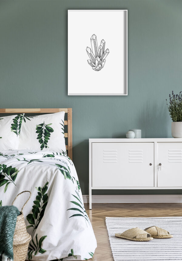 Ilustración minimalista de cristal artístico