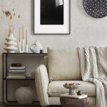 Arte abstracto minimalista en blanco y negro