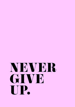 Texto motivacional sobre fondo rosa