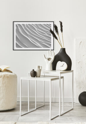 Ondas de arena en blanco y negro