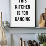 Decoración tipográfica minimalista para la cocina