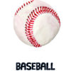 Ilustración en acuarela de una pelota de béisbol