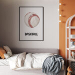 Ilustración en acuarela de una pelota de béisbol