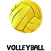 Ilustración de voleibol amarillo