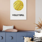 Ilustración de voleibol amarillo