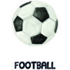 Arte en acuarela de balón de fútbol
