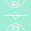 Representación minimalista de una cancha de baloncesto