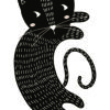 Ilustración moderna y minimalista de gato negro