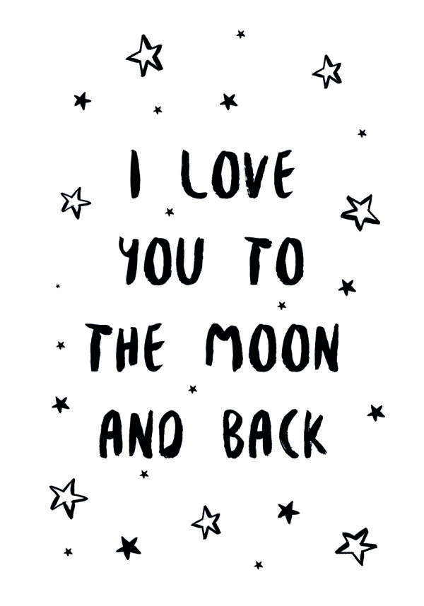 Frase romántica escrita a mano con estrellas