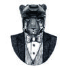 Leopardo elegante en traje