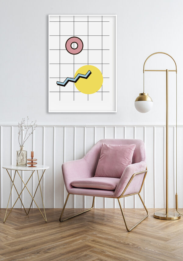 Diseño geométrico abstracto con colores vibrantes