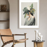 fusionando la forma humana con la belleza de la naturaleza. Ideal para interiores contemporáneos con un estilo eco-inspirador.