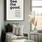 Póster tipográfico inspirador con positividad