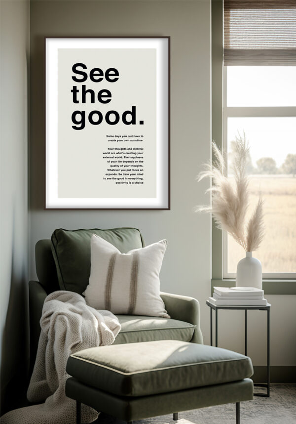Póster tipográfico inspirador con positividad