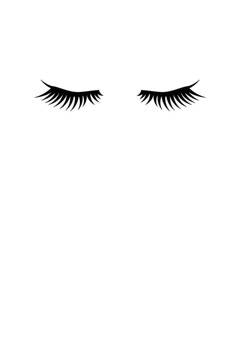 Ilustración minimalista de pestañas negras
