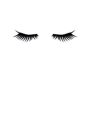 Ilustración minimalista de pestañas negras