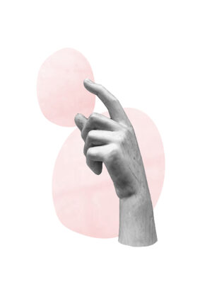 Escultura de mano abstracta minimalista