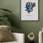 Ilustración natural de coral azul