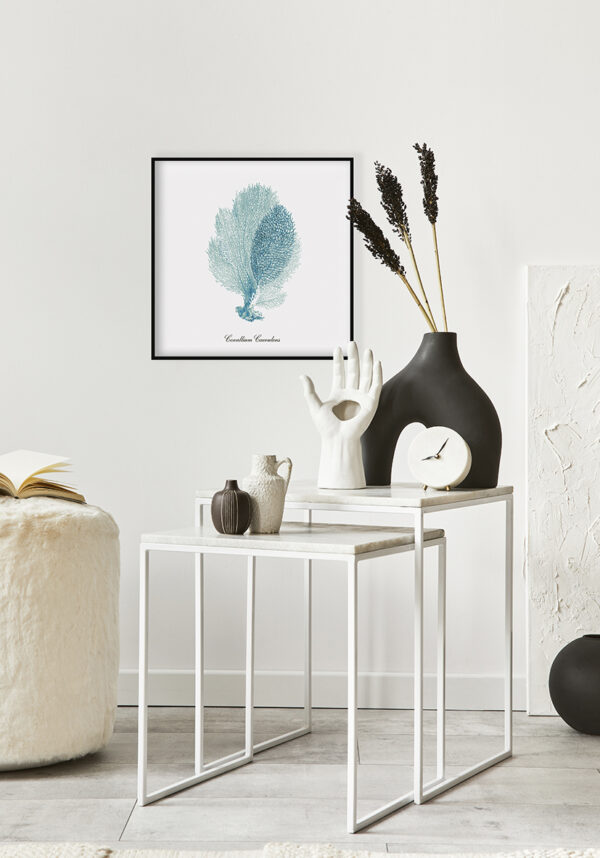 Ilustración intrincada de coral azul