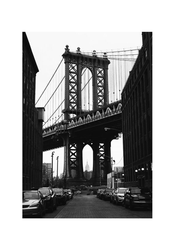Vista urbana en blanco y negro
