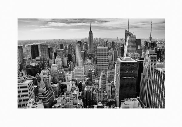 Vista urbana en blanco y negro