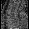 Mapa monocromático de Manhattan