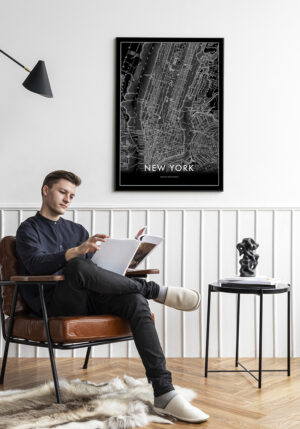 Mapa monocromático de Manhattan