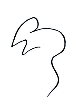 Dibujo lineal abstracto minimalista