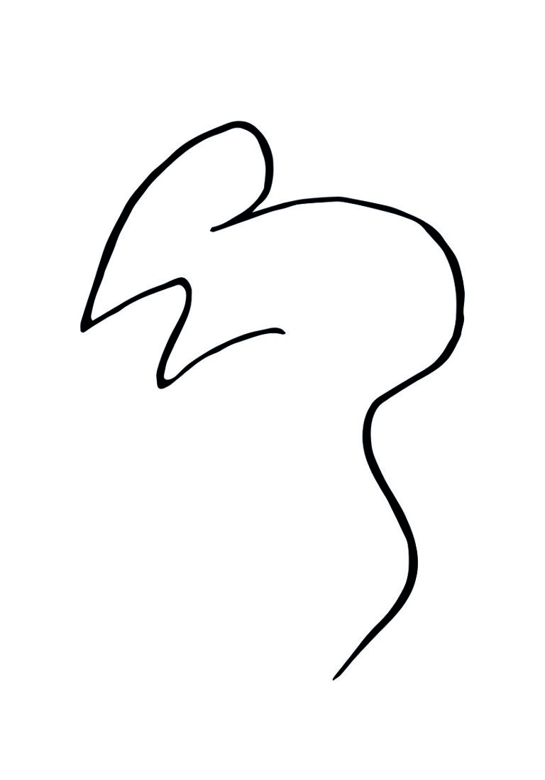 Dibujo lineal abstracto minimalista