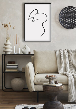 Dibujo lineal abstracto minimalista
