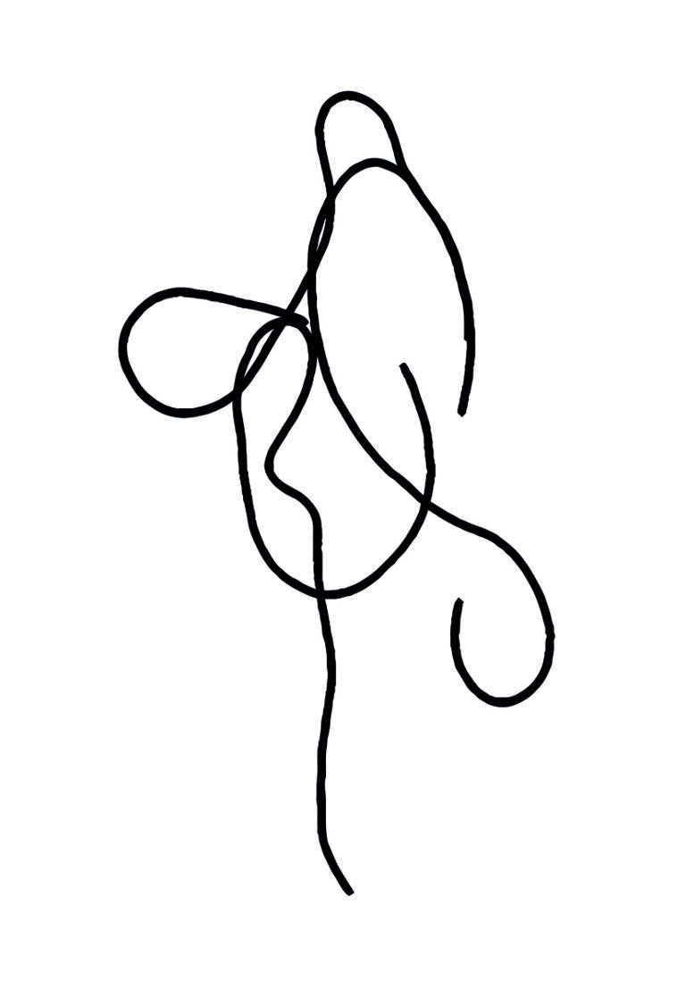 Arte de dibujo lineal minimalista
