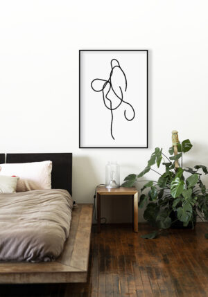 Arte de dibujo lineal minimalista
