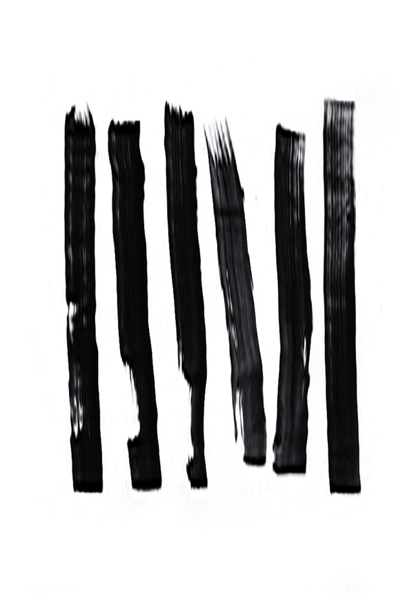 Trazos audaces de pintura negra abstracta