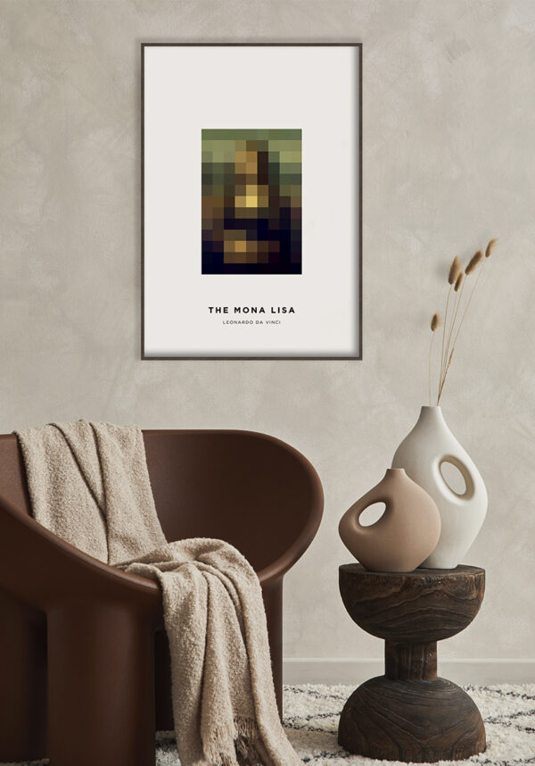 Obra de Mona Lisa en efecto pixelado