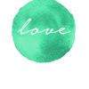 Arte minimalista de la palabra Love en acuarela