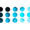 Diseño abstracto de círculos en azul y turquesa