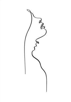 Siluetas minimalistas con arte de línea continua