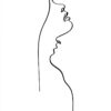 Siluetas minimalistas con arte de línea continua
