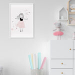Ilustración de chica con flores