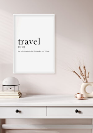 Tipografía minimalista para viajes inspiradores