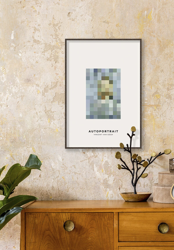 Arte abstracto pixelado de retrato