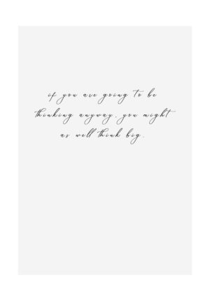 Lámina de pared con texto inspirador en script