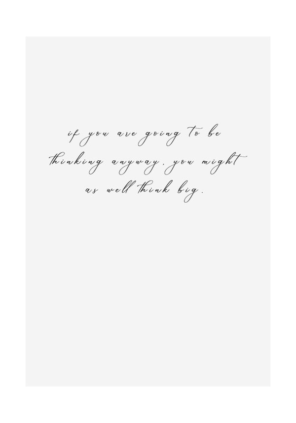 Lámina de pared con texto inspirador en script