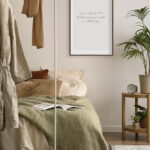 Lámina de pared con texto inspirador en script