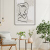 Dibujo de líneas abstractas con texturas neutras