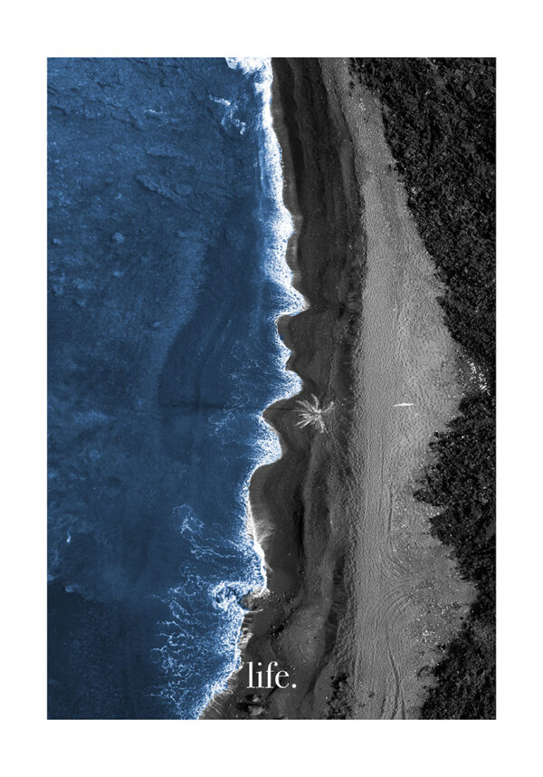 Vista costera abstracta desde el aire
