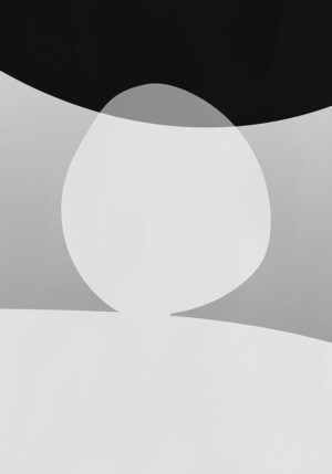 Arte minimalista abstracto en blanco y negro