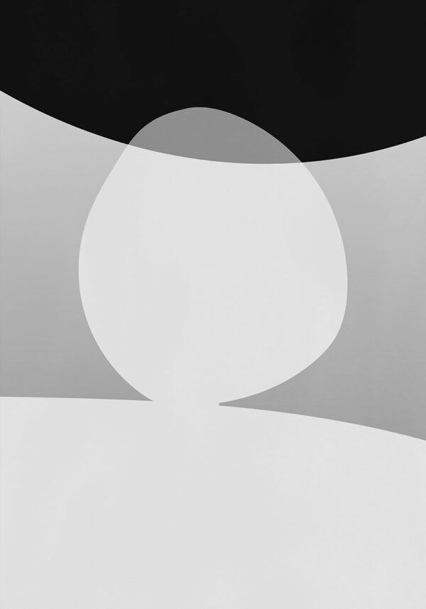 Arte minimalista abstracto en blanco y negro