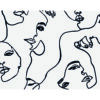 Rostro abstracto de línea continua minimalista